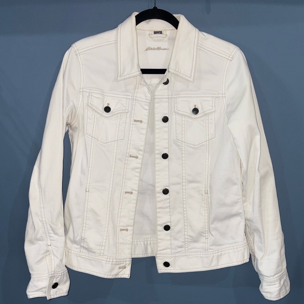 White jean jacket